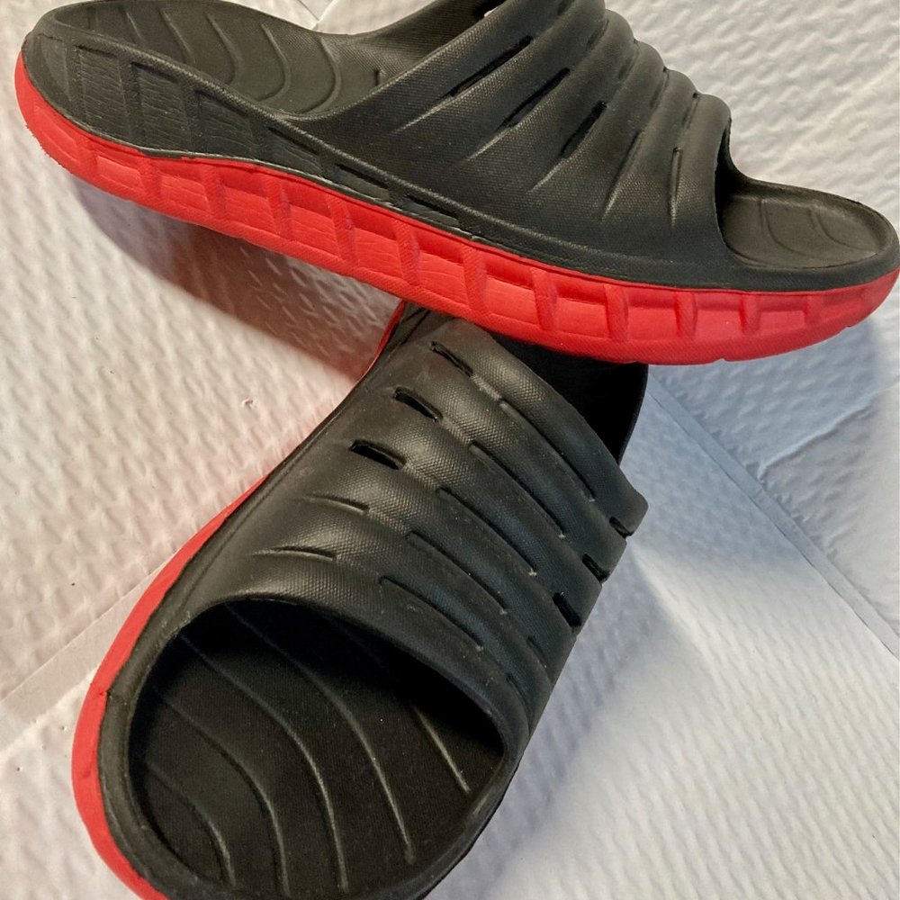 KuaiLu Recovery Slides, Navy-Red, Mens 13